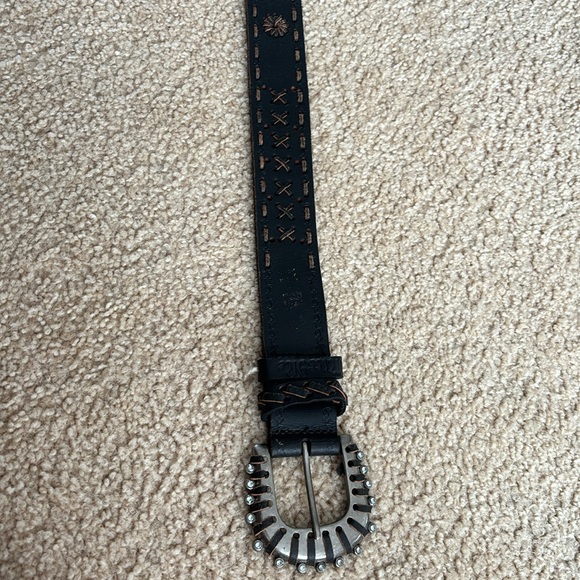 Miss Me black leather belt M - Picture 5 of 10